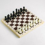 Шахматы обиходные 29х29 см, фигуры пластик, король h=6.2 см, пешка 3 см