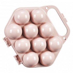 Контейнер для хранения 10 яиц "Микс" 18,8х19,5х7,6см, цвета микс (Россия)