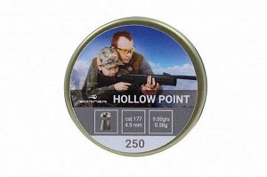 Пуля пневм. Borner "Hollow Point",  4,5 (500 шт.) 0,58гр. (30 шт в коробке)