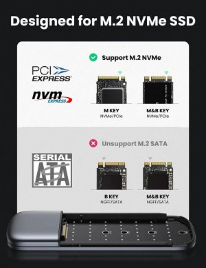 Внешний бокc для SSD M.2 PCI-E M-Key 10Gbps NVME