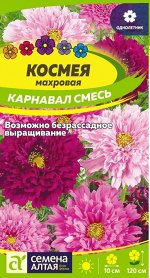 Цветы Космея Карнавал махровая/Сем Алт/цп 0,5 гр.