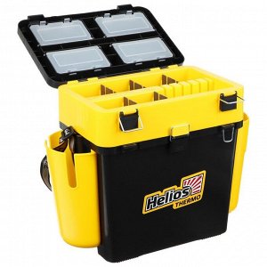 Ящик Helios FishBox Thermo с термоконтейнером (19л/8,5л), цвет чёрный-жёлтый (T-FB-T-19-8-BY)