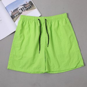Мужские пляжные однотонные шорты, цвет зеленый