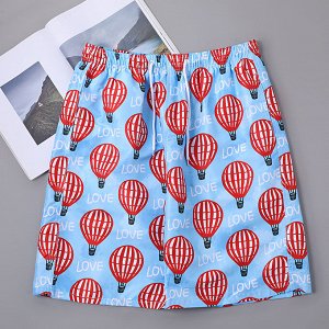 Мужские пляжные шорты #2, принт  "воздушный шар", цвет голубой