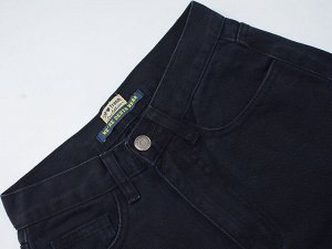 Женские джинсы с порезами, прямой покрой, цвет черный