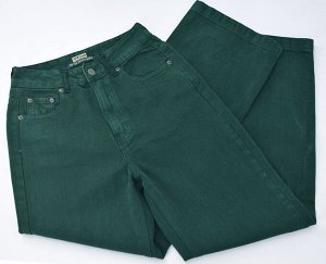 Женские широкие джинсы, цвет зеленый