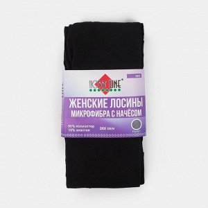 Hobby Line Лосины женские из микрофибры с начесом, 260 den, цвет чёрный