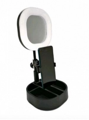Лампа-зеркало для селфи на подставке