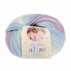 Пряжа "Baby Wool Batik" 40% шерсть, 40% акрил, 20% бамбук 175м/50гр (3566)