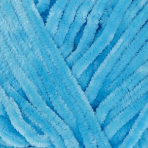 Плюшевая пряжа для вязания спицами, крючком YarnArt, Jeans, Velour, 100% микрополиэстер, 170 м/100 г, (850 яр. голубой)