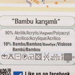 Пряжа "Baby Best batik" 10% бамбук, 90% акрил 240м/100гр (6669)