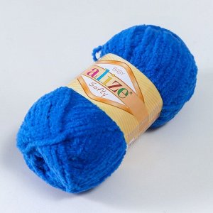 Плюшевая пряжа для вязания спицами, крючком ALIZE, Softy, 100% микрополиэстер, 115 м/50 г, (141 василёк)