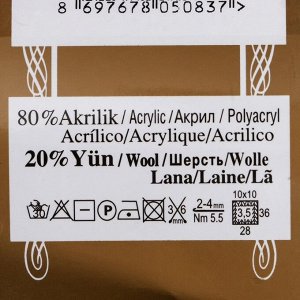 Пряжа для вязания спицами, крючком ALIZE, Angora Gold, 20% шерсть, 80% акрил, 550 м/100 г, (208)
