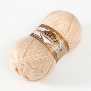 Пряжа для вязания спицами, крючком ALIZE, Angora Gold, 20% шерсть, 80% акрил, 550 м/100 г, (67 молочно-бежевый)