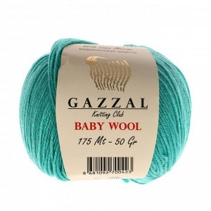 Пряжа "Baby Wool" 20% кашемир, 40% меринос. шерсть, 40% акрил 175м/50гр (832 св. бирюзов.)