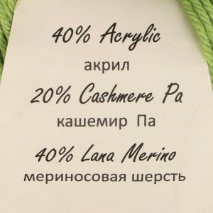 Пряжа "Baby Wool" 20% кашемир, 40% меринос. шерсть, 40% акрил 175м/50гр (838 св.зелёный)