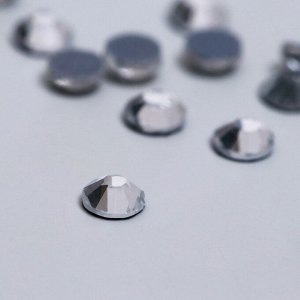 Стразы термоклеевые «Круг», d = 2,8 мм, 100 шт, цвет серебряный