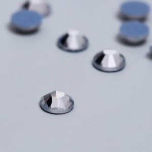 Стразы термоклеевые «Круг», d = 3,2 мм, 100 шт, цвет серебряный
