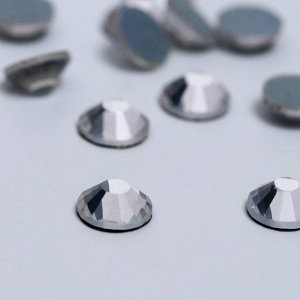 Стразы термоклеевые «Круг», d = 4,8 мм, 100 шт, цвет серебряный