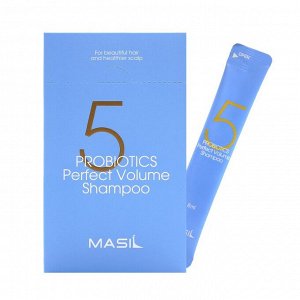 Профессиональный бессульфатный шампунь для объема тонких волос с пробиотиками MASIL  5 Probiotics Perfect Volume Professional Рair Care Salon Shampoo