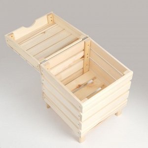 Ящик для белья из дерева "Табурет-2", 40x40x52см, "Добропаровъ"