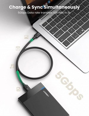 Кабель micro USB-USB 3.0 круглый 0,5 м.