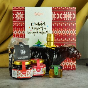 Мёд и конфитюр России Подарочный набор С Новым годом и Рождеством Gift boxe Tiger
