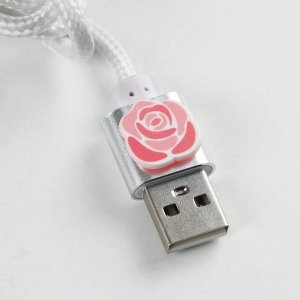 Провод Micro USB в колбе "Shine", 1м