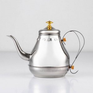 Чайник заварочный «Леранс», 1,1 л, с металлическим ситом, цвет хромированный