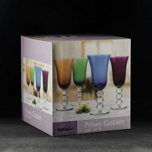 Набор бокалов стеклянных «Карнавал», 400 мл, 9,7?22,3 см, 4 шт, цвет фиолетовый