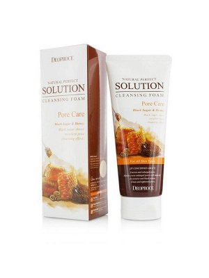 Пенка для умывания "Черный сахар и мед" DEOPROCE NATURAL PERFECT SOLUTION CLEANSING FOAM 170 г 1172, шт