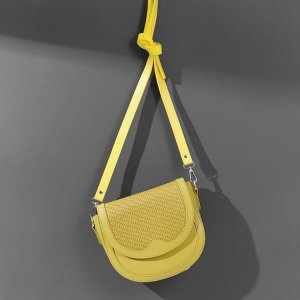 Ручка для сумки из экокожи, с карабинами, 125 ? 1,8 см, цвет жёлтый