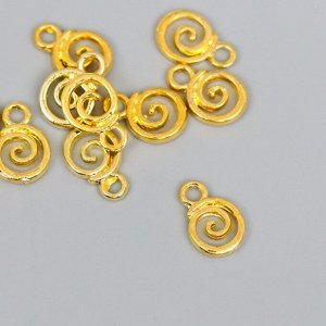 Подвеска "Спираль", цвет золото 8х11 мм