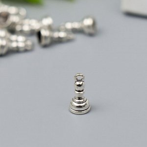 Декор металл для творчества "Шахматная фигура - Пешка" серебро G116B807 1,5х0,8 см