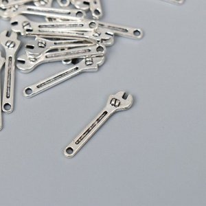 Декор металл для творчества "Разводной ключ" серебро G057B855 набор 25 шт 2,3х0,6 см