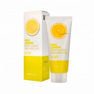 Пилинг-скатка с экстрактом лимона (100мл) FARM STAY REAL LEMON DEEP CLEAR PEELING GEL (100ml)