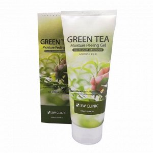 Увлажняющий пилинг гель с экстрактом зеленого чая  3W CLINIC MOISTURE PEELING GEL-GREEN TEA 180ml