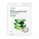 Тканевая маска с экстрактом алоэ вера (25gr*1 шт) LEBELAGE ALOE SOLUTION MASK PACK (25gr*1 ea)