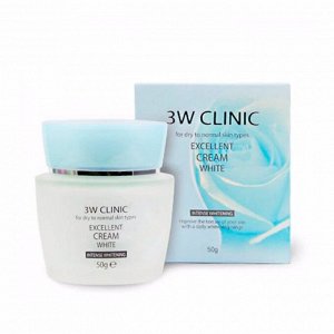 Интенсивный отбеливающий крем для сухой и нормальной кожи (50мл) 3W CLINIC EXCELLENT CREAM WHITE  (50ml)