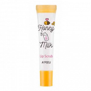 Скраб для губ с экстрактом меда и молока  (8мл) A'PIEU HONEY & MILK LIP SCRUB (8ml)