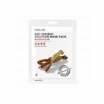 Тканевая маска с экстрактом красного женьшеня (25гр*10шт) LEBELAGE RED GINSENG SOLUTION MASK (25gr*10ea)