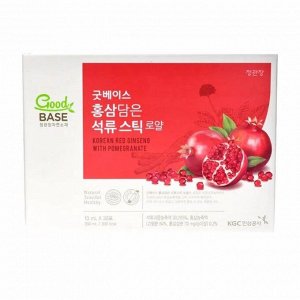 Напиток для здоровья с экстрактом корейского красного женьшеня и гранатом в стиках (10мл*30шт) GOOD BASE KOREAN RED GINSENG WITH POMEGRANATE (10ml*30ea)