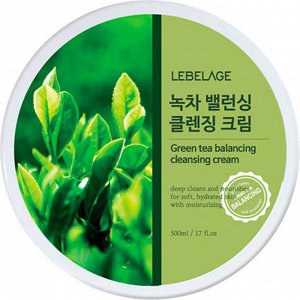 Очищающий крем для лица с экстрактом зелёного чая (500мл) LEBELAGE GREEN TEA BALANCING CLEANSING CREAM (500ml)
