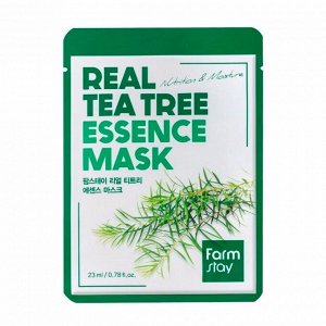 Тканевая маска с экстрактом чайного дерева цена за 10 шт FARM STAY REAL TEA TREE ESSENCE MASK