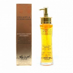 Восстанавливающая эссенция с экстрактом золота(150мл) 3W CLINIC COLLAGEN & LUXURY GOLD REVITALIZING COMFORT GOLD ESSENCE (150ml)