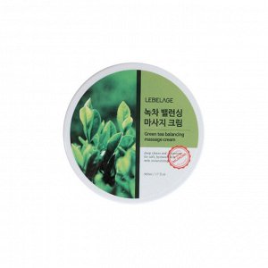 Массажный крем для лица с экстрактом зелёного чая (500мл) LEBELAGE GREEN TEA BALANCING MASSAGE CREAM (500ml)