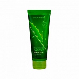 Охлаждающая ночная маска на основе сока алоэ вера (160мл) NATURE REPUBLIC REAL SQUEEZE ALOE VERA SLEEPING PACK (160ml)