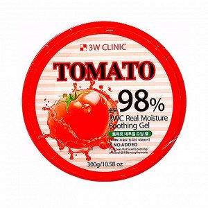 Многофункциональный гель с экстрактом томата 3W CLINIC TOMATO REAL MOISTURE SOOTHING GEL 98%  300ml