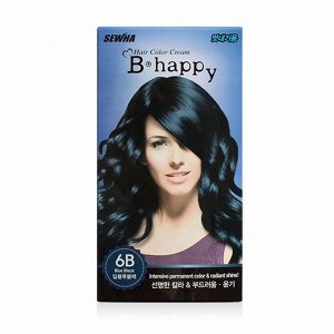 Краска для волос #Голубовато-черный (40гр+80мл) SEWHA B-HAPPY BLUISH BLACK (6B) (40gr+80ml)