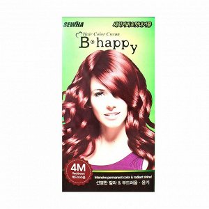 Краска для волос #Красно-коричневый (40гр+80мл) SEWHA B-HAPPY RED BROWN (4M) (40gr+80ml)